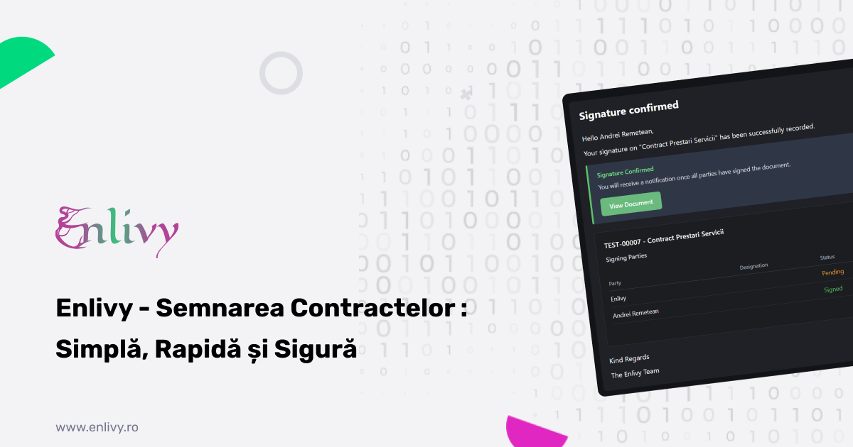 Semnarea Contractelor în Enlivy - Simplă, Rapidă și Sigură