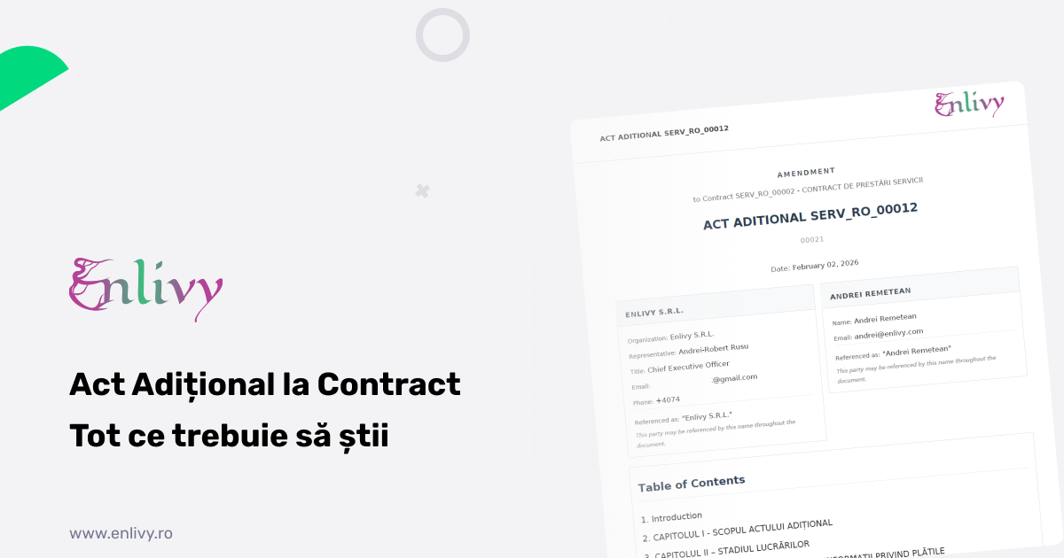 Act Adițional la Contract: Când Îl Faci, Ce Conține și Cum Îl Semnezi Corect